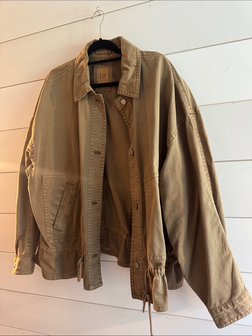 GAP Tan Drawstring Utility Jacket